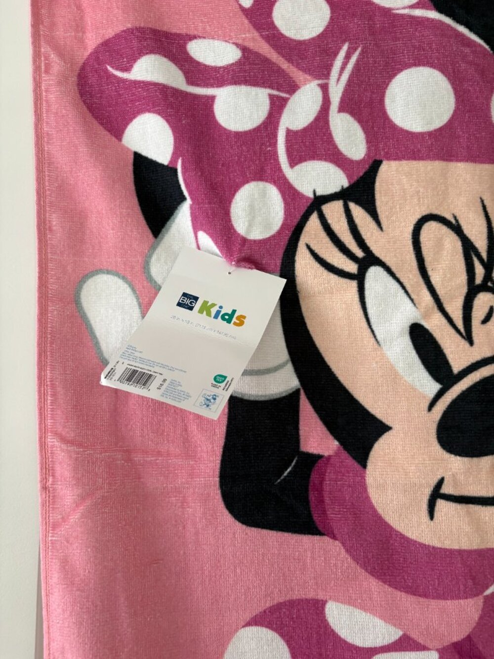 Disney Minnie Mouse Kids Floral Pink Character 28”x 58” Beach Towel - Picture 3 of 6